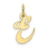 Fancy Script Initial E Charm 10k Gold Small 10YC650E, MPN: 10YC650E,