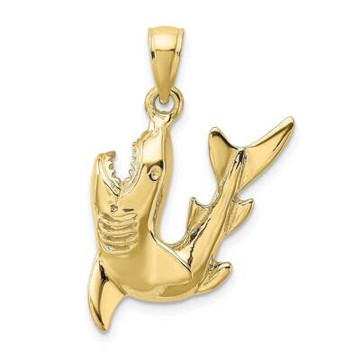 2-D Polished Shark Charm 10k Gold 10K8001, MPN: 10K8001,
