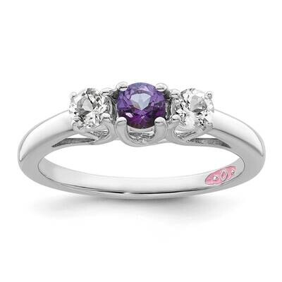 Survivor Collection Clear Purple Swarovski Topaz Pamela Ring 10k White Gold 10SV205WPU, MPN: SV205S…