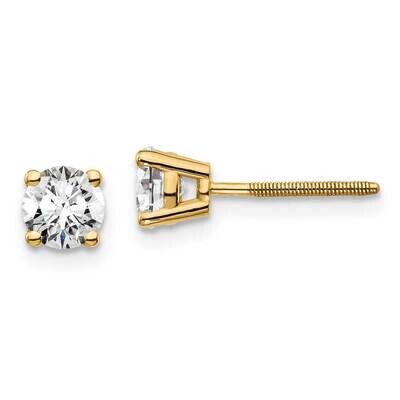 3/4Ctw Vs/Si, D E F, 4-Prong Screw Back Earrings 14k Gold Lab Grown Diamond EM1016S-075-LD, MPN: EM…