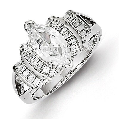 Ring Sterling Silver Diamond QR2021, MPN: QR2021, 883957185934