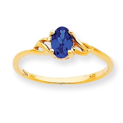 Polished Geniune Saphire Birthstone Ring 10k Gold 10XBR138, MPN: 10XBR138, 883957216676
