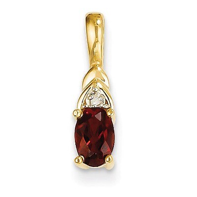 Diamond &amp; Garnet Pendant 14k Gold XBS264, MPN: XBS264, 883957857664