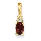 Diamond &amp; Garnet Pendant 14k Gold XBS264, MPN: XBS264, 883957857664