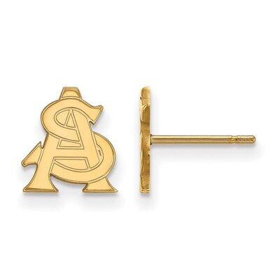 Arizona State University x-Small Post Earring Gold-plated Silver GP030AZS, MPN: GP030AZS, 886774933…