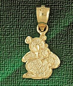 Dazzlers Jewelry Koala Pendant Necklace Charm Bracelet in Yellow, White or Rose Gold 2526, MPN: DZ-…