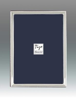 Tizo 5 x 7 Inch Thiner Beads Sterling Silver Picture Frame, MPN: 1881-57,