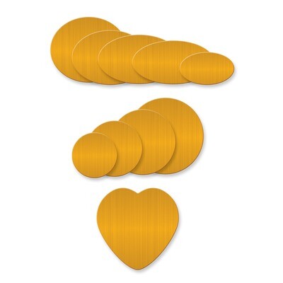 Assortment of Satin Brass Plates-1 of each size-Set of 10 GM3728-SB, MPN: GM3728-SB,