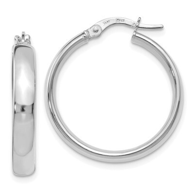 Leslie&#39;s Hoop Earrings 14k White Gold Polished HB-LE1342, MPN: LE1342, 191101756825