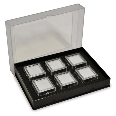 Black Tray Of 6 Square Gem Jars JT5011, MPN: JT5011,