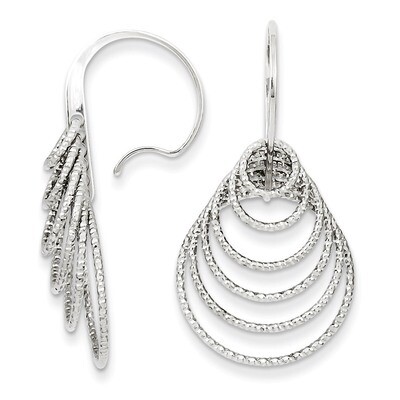 Circles Dangle Earrings Sterling Silver Rhodium-plated QE8901, MPN: QE8901, 886774749884