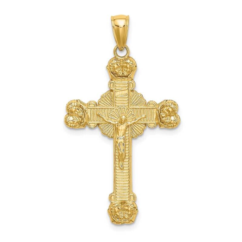 Crucifix with Sunburst Charm 14k Gold K8449, MPN: K8449, 637218038398