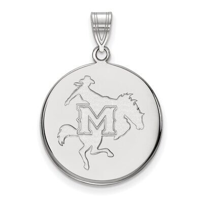 McNeese State University Large Disc Pendant Sterling Silver SS001MNS, MPN: SS001MNS, 886774689692