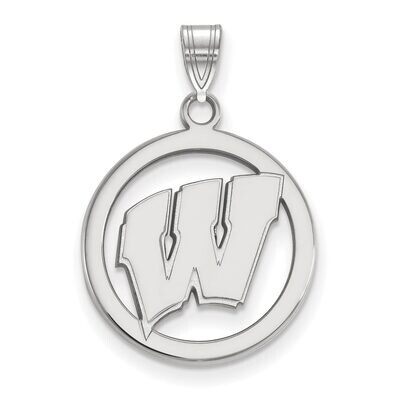 University of Wisconsin Sm Pendant in Circle Sterling Silver SS033UWI, MPN: SS033UWI, 886774723761
