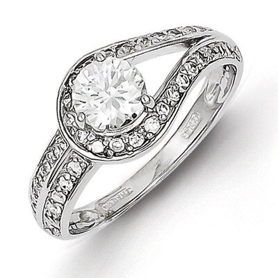Ring Sterling Silver Rhodium-plated Diamond QR4263, MPN: QR4263, 883957549378