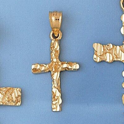 Dazzlers Jewelry Cross Pendant Necklace Charm Bracelet in Yellow, White or Rose Gold 7993, MPN: DZ-…