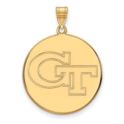 Georgia Institute of Technology x-Large Disc Pendant 14k Yellow Gold 4Y063GT, MPN: 4Y063GT, 8867748…