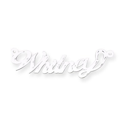 0.013 Gauge Polished Diamond-cut Nameplate 14k White Gold XNA162W, MPN: XNA162W, 883957971421
