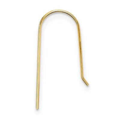 .020 inch Shepherd Hook Earring Wire Component 14k Yellow Gold YG2752, MPN: YG2752,