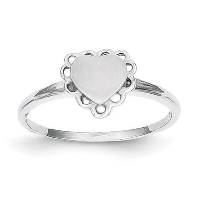 Signet Ring 14k White Gold RS595, MPN: RS595, 883957443195