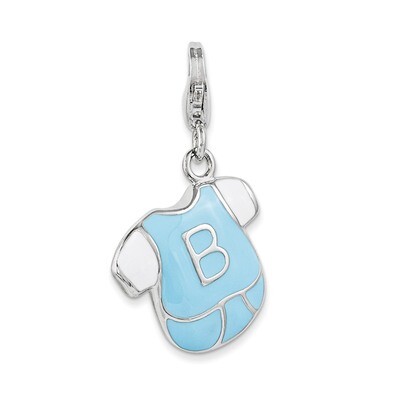 Shirt Charm Sterling Silver Enameled QCC1055 by Amore La Vita, MPN: QCC1055, 191101389672
