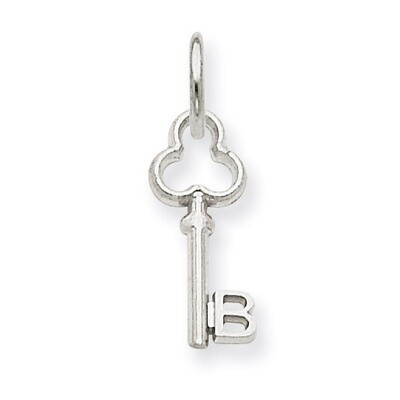 B Key Charm 14k White Gold K3434B, MPN: K3434B, 883957133218