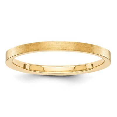 2mm Flat Satin Band 14k Gold STK7, MPN: STK7, 886774490021