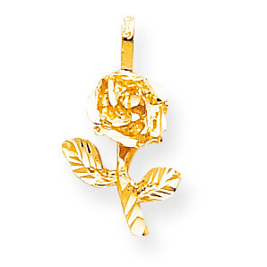 10k Yellow Gold Rose Charm 10C366, MPN: 10C366, 883957456256