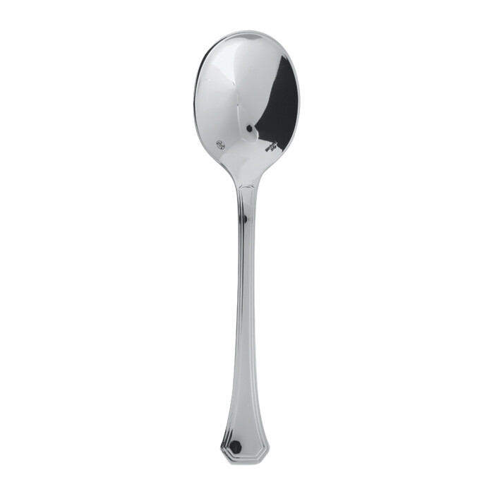 Sambonet deco bouillon spoon 6 7/8 inch - silverplated on 18/10 stainless steel, MPN: 52703-02, 790…