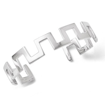 Leslie&#39;s Polished Fancy Slip-on Bangle - Sterling Silver HB-QLF237, MPN: QLF237, 191101794605