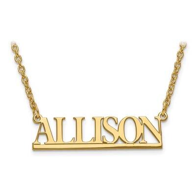 Small Laser Polished Nameplate with Chain 10k Gold 10XNA629Y, MPN: 10XNA629Y, 191101220951