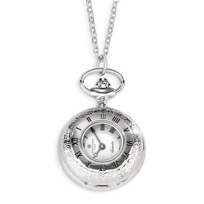 Charles Hubert Chrome-finish Floral Design Pendant Watch XWA4444, MPN: XWA4444, 848870000313