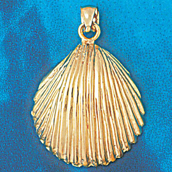 Dazzlers Jewelry Seashell Shell Pendant Necklace Charm Bracelet in Yellow, White or Rose Gold 244, …