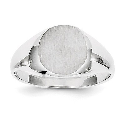 Signet Ring 14k White Gold RS569, MPN: RS569, 883957369662