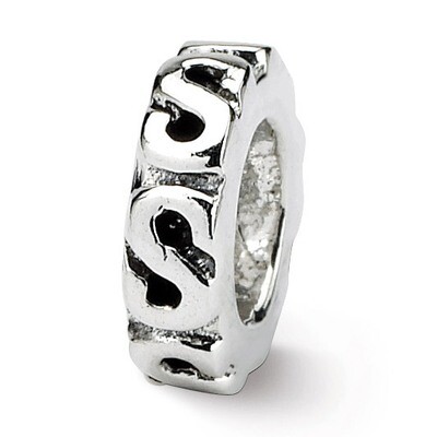Swirl Spacer Bead - Sterling Silver QRS124, MPN: QRS124, 883957719634