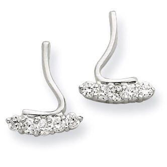 Sterling Silver Diamond Post Earrings QE7262