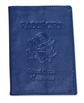 Blue Leather Passport Cover GM1851, MPN: GM1851, 892925156456