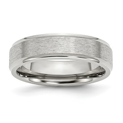 6mm Satin and Polished Band Stainless Steel Ridged Edge SR106 by Chisel, MPN: SR106, 886774422718
