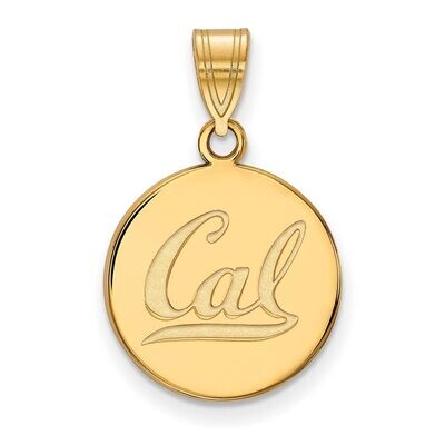 University of California Berkeley Medium Disc Pendant Gold-plated Silver GP045UCB, MPN: GP045UCB, 8…