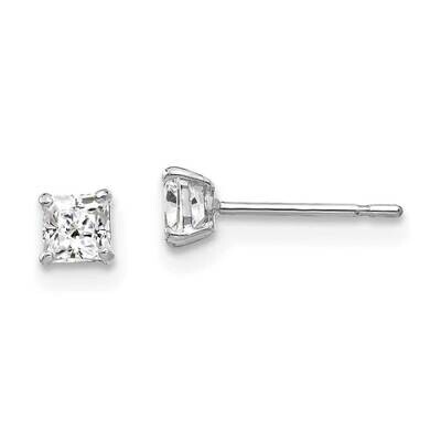 3mm Square CZ Diamond Post Earrings 14k White Gold XD36WCZ, MPN: XD36WCZ, 191101800870