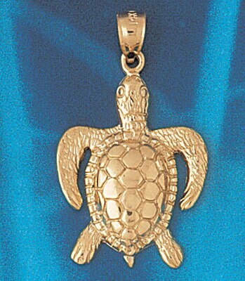 Dazzlers Jewelry Turtle Pendant Necklace Charm Bracelet in Yellow, White or Rose Gold 965, MPN: DZ-…