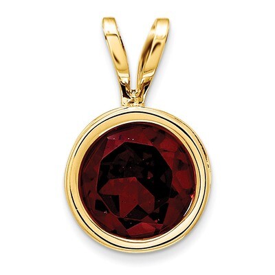6mm Garnet bezel pendant 14k Gold XP301GA, MPN: XP301GA, 883957231396