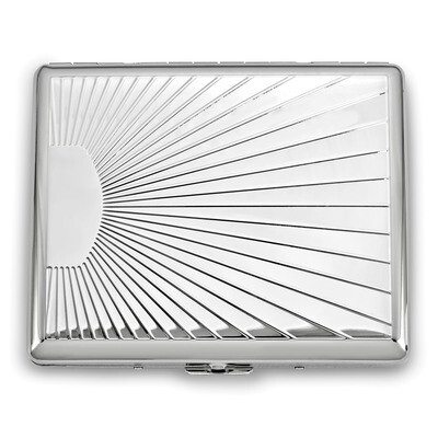 Nickel-Plated Etched (Holds 20-100Mm) Cigarette Card Case GL8272, MPN: GL8272, 788089044312