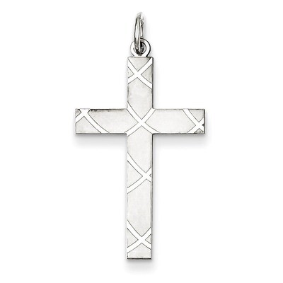 Cross Pendant Laser Designed Sterling Silver QXR261, MPN: QXR261, 883957516837