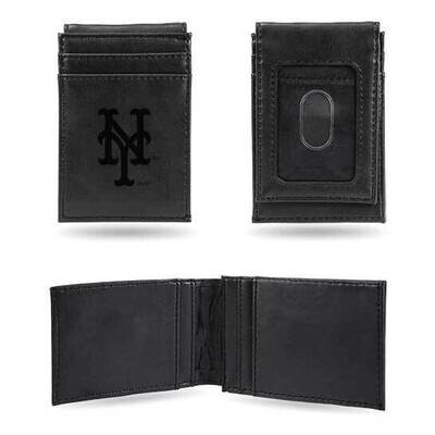 MLB New York Mets Black Faux Leather Front Pocket Wallet GC7412, MPN: GC7412, 767345894779