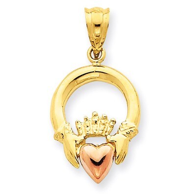 Claddagh Pendant 14k Two-tone Gold D658, MPN: D658, 883957865348