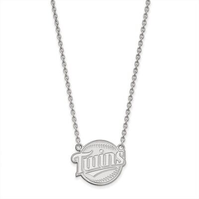 Minnesota Twins Large Pendant with Necklace Sterling Silver SS023TWN-18, MPN: SS023TWN-18, 88677462…