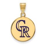 Colorado Rockies Medium Enamel Disc Pendant Gold-plated Silver GP018ROK, MPN: GP018ROK, 886774922775