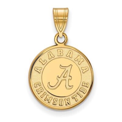 University of Alabama Medium Disc Pendant 10k Yellow Gold 1Y086UAL, MPN: 1Y086UAL, 886774823270