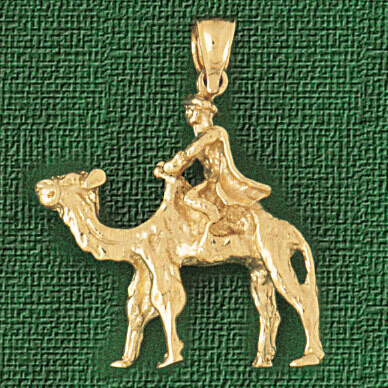 Dazzlers Jewelry Camel Pendant Necklace Charm Bracelet in Yellow, White or Rose Gold 2668, MPN: DZ-…